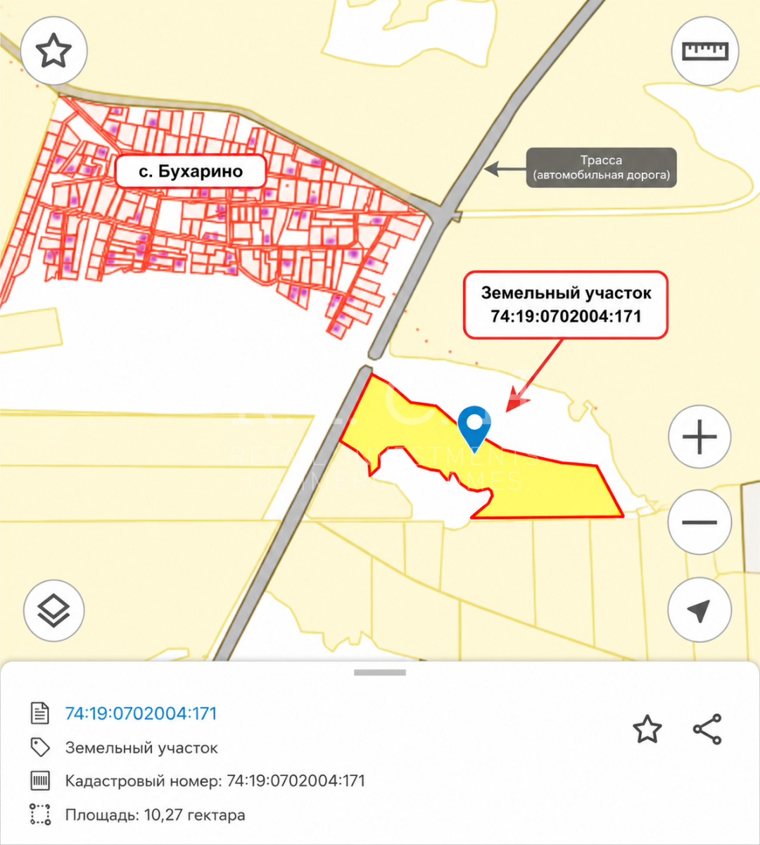 Земля под коммерцию, Бухарино